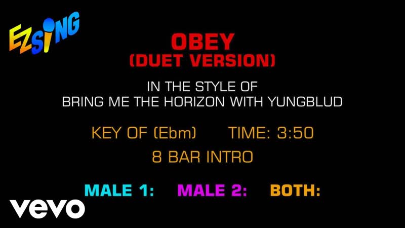 Bring Me The Horizon with Yungblud Obey ( Duet Version) (clean) ( Karaoke EZ