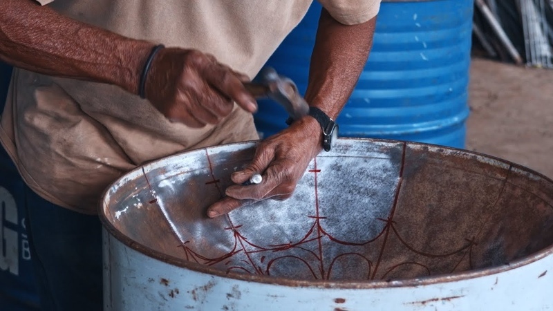 Transforming an Oil Drum Into an Instrument Sounds Like Steel BTS Clip