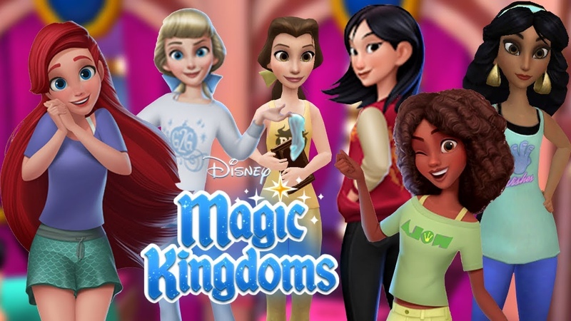 ALL DISNEY PRINCESSES GETTING COMFY IN THEIR DRESSING ROOM , Disney Magic Kingdoms