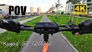Kugoo Kirin G3 Electric Scooter City Ride POV 4K 60 FPS