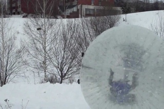 Snow zorbing. N. Novgorod