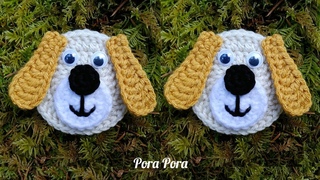 Crochet Dog Applique I Crochet Animal Applique I Pora Pora Crochet