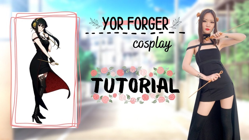SPY X FAMILY COSPLAY TUTORIAL, Yor Forger outfit super easy with