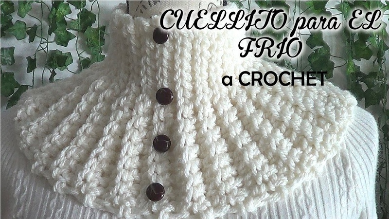 CUELLO a CROCHET MUY FACIL Ideal PARA REGALO o NEGOCIO para HOMBRE o