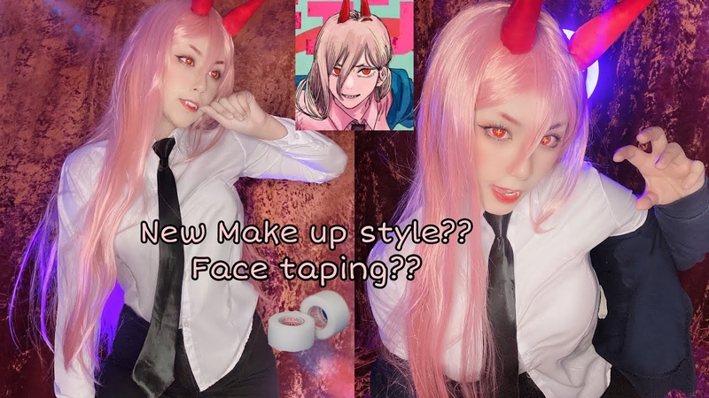 Power Cosplay From Chainsaw Man ( Make up Tutorial