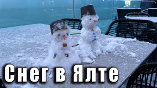 СНЕГ В ЯЛТЕ - ЗАВОРАЖИВАЮЩЕЕ ЗРЕЛИЩЕ. Встречаем Старый Новый год среди пальм и возле моря.