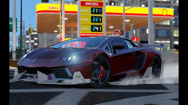 GTA IV Amazing drift stunt to the petrol station with Lamborghini aventador