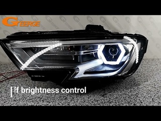 For Audi A1 A3 A4 A5 A6 A7 A8 Q3 Q5 R8 Day Light Turn Signal Cotton Hex LED Angel Eyes Halo Rings