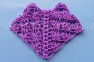 muestra a crochet para tejer poncho calado