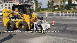 polar wolverine skid steer loader ws85, cold planer 1m, road surfacing testing by clients, top 1 man