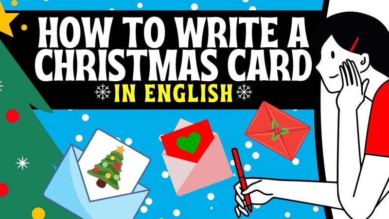 Writing a Christmas Card in English, Write Simple Message, How to Write a Greeting Card,