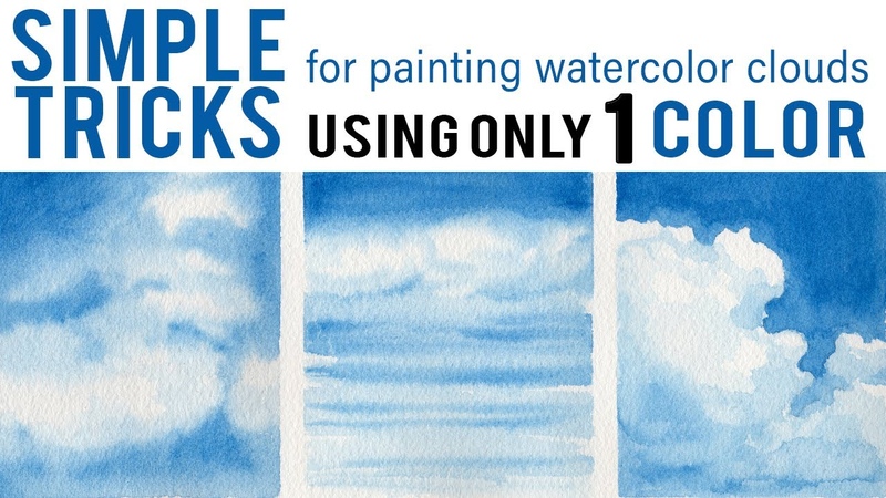 How To Paint Clouds in Watercolor for Beginners Step by Step