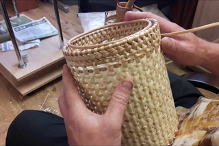 Плетение шкатулки на плотном полотне
