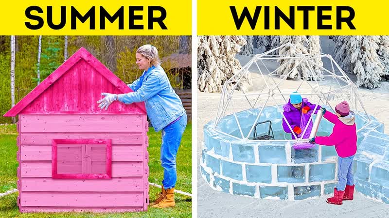 SUMMER HOUSE vs WINTER HOUSE, , Amazing Huge Craft