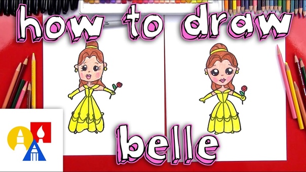 How To Draw A Cartoon Belle From Beauty And The