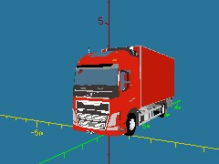 MJ79 Volvo FH460 Fourgon frigo rouge cond