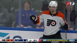 Yegor Zamula's assist on Poehling's goal vs Blues (15 jan 2024)