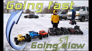 Typical Siberian Bashing - ARRMA Notorious & Granite With Snow and Ramp