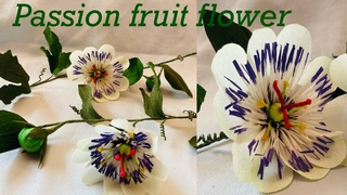 #Passion fruit flower making with paper
