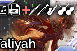 Taliyah login theme - League of Legends (Synthesia Piano Tutorial)