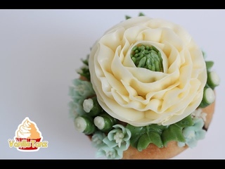 Anleitung koreanische Buttercreme Blume : Weißer Lisianthus
