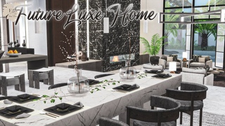 FUTURE LUXE HOME | Sims 4 CC Speed Build | DOWNLOAD LINK (TRAY+CC+LINKS)