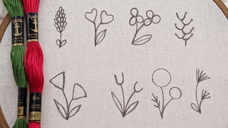 VERY VERY EASY 5 MINUTE EMBROIDERY DESIGNS DRAWING AND STITCHING FOR BEGINNERS