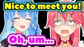 Miko Acted Like Aqua When She First Met SuiseiENG Sub / hololive