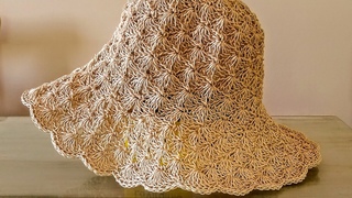 sombrero abanicos crochet/sombrero ganchillo / hat Dy/ algodn, lino, rafia,yute..