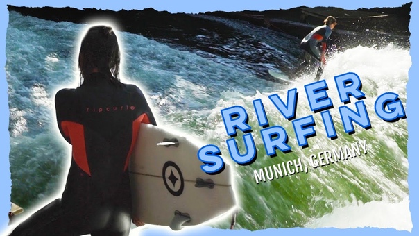 River Surfing in Munich, Germany, during Oktoberfest (