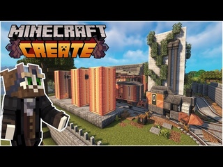 I built a LAVA TRAIN in Minecraft Create Mod!