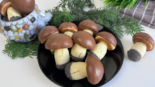 Печенье Грибочки. Простейший рецепт.  Вкусная Выпечка к Чаю