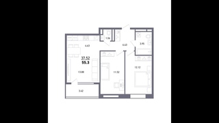 Обзор трехкомнатной квартиры 55,3 кв.м
