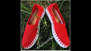 Kırmızı Örgü Ayakkabı Yapımı 1. Bölüm #örgüayakkabıyapımı #knitting