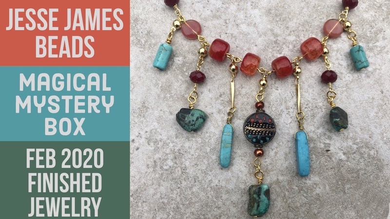 Jesse James Beads Magical Mystery Bead Box Finished Jewelry February