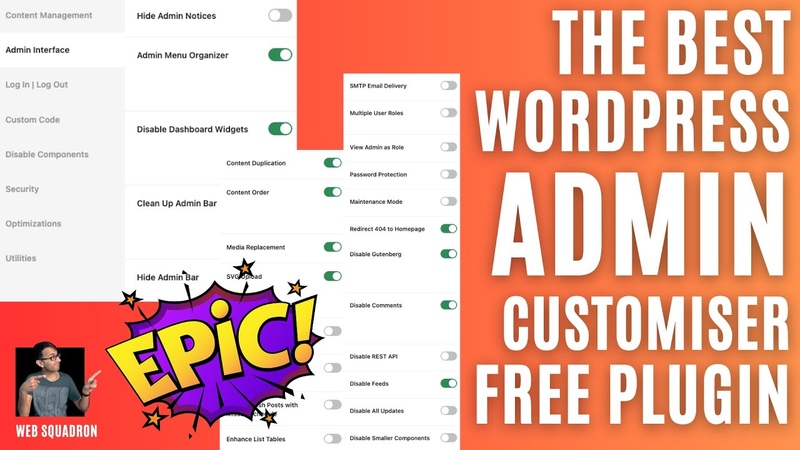 The BEST Free Wordpress Admin and Site Enhancements Plugin BY A MILE Wordpress