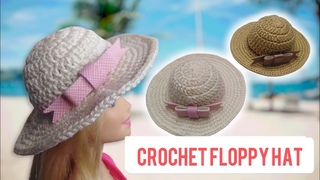 Crochet Floppy Hat For Barbie #floppyhat