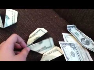 Twin towers burning on dollar bills- how to fold