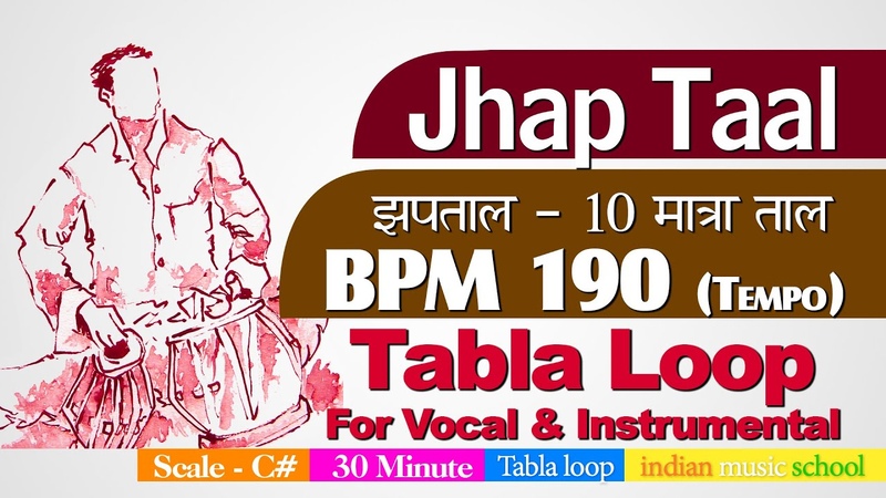 Jhap Taal Loop BPM 190 Tempo, 30 म नट झपत ल 10 म त र , Non Stop Tabla Jhaptaal Tabla