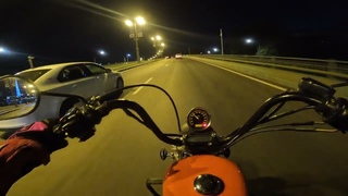Harley-Davidson sportster 883 night in  ASMR