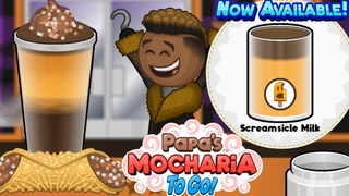 Papa’s Mocharia To Go Day 8 New Halloween Screamsicle Milk Slider Escape Mini Game
