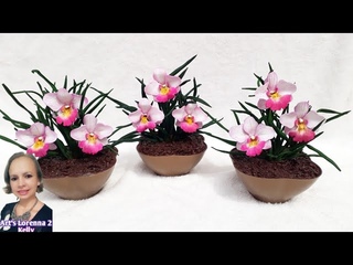 Orquidea Miss Joaquim Mini em eva sem frisador ( Janaina Cordeiro Artes)