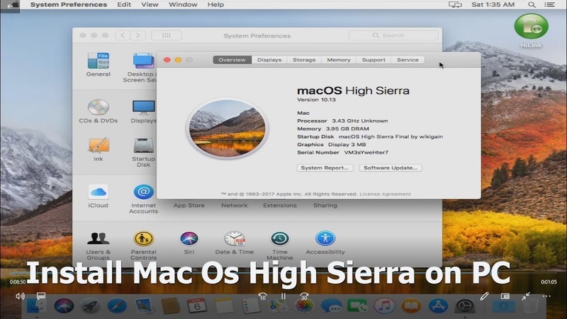 How to install macos high sierra on pc on vmware