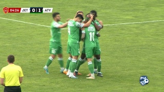 Гол - Е. Козлов. Жетысу - Атырау 1:0. 10 тур. Чемпионат 2023