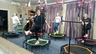 батут фитнес для новичков/батут мини/jump trampoline mini/ jump fitness dance/