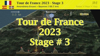 Tour de France 2023, Stage 3 (Amorebieta-Etxano - Bayonne), course, route, profile, animation