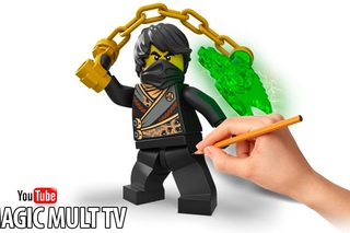 Как Нарисовать Коула Черный Ниндзя  НИНДЗЯГО How To Draw And Paint Cole Lego NinjaGo