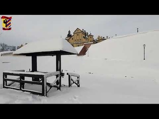 Зимний парк в Несвиже. Замок Радзивиллов