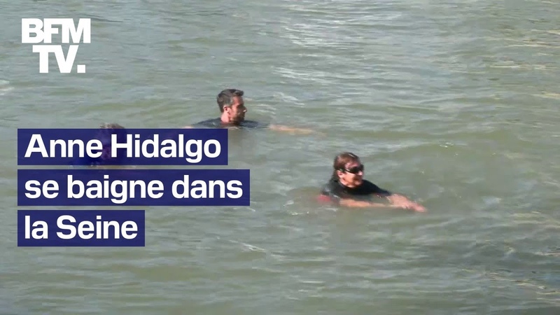 Anne Hidalgo se baigne dans la Seine, 9 jours avant le début des JO de
