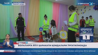 Bolalarga yo'l harakati qoidalari o'rgatilmoqda